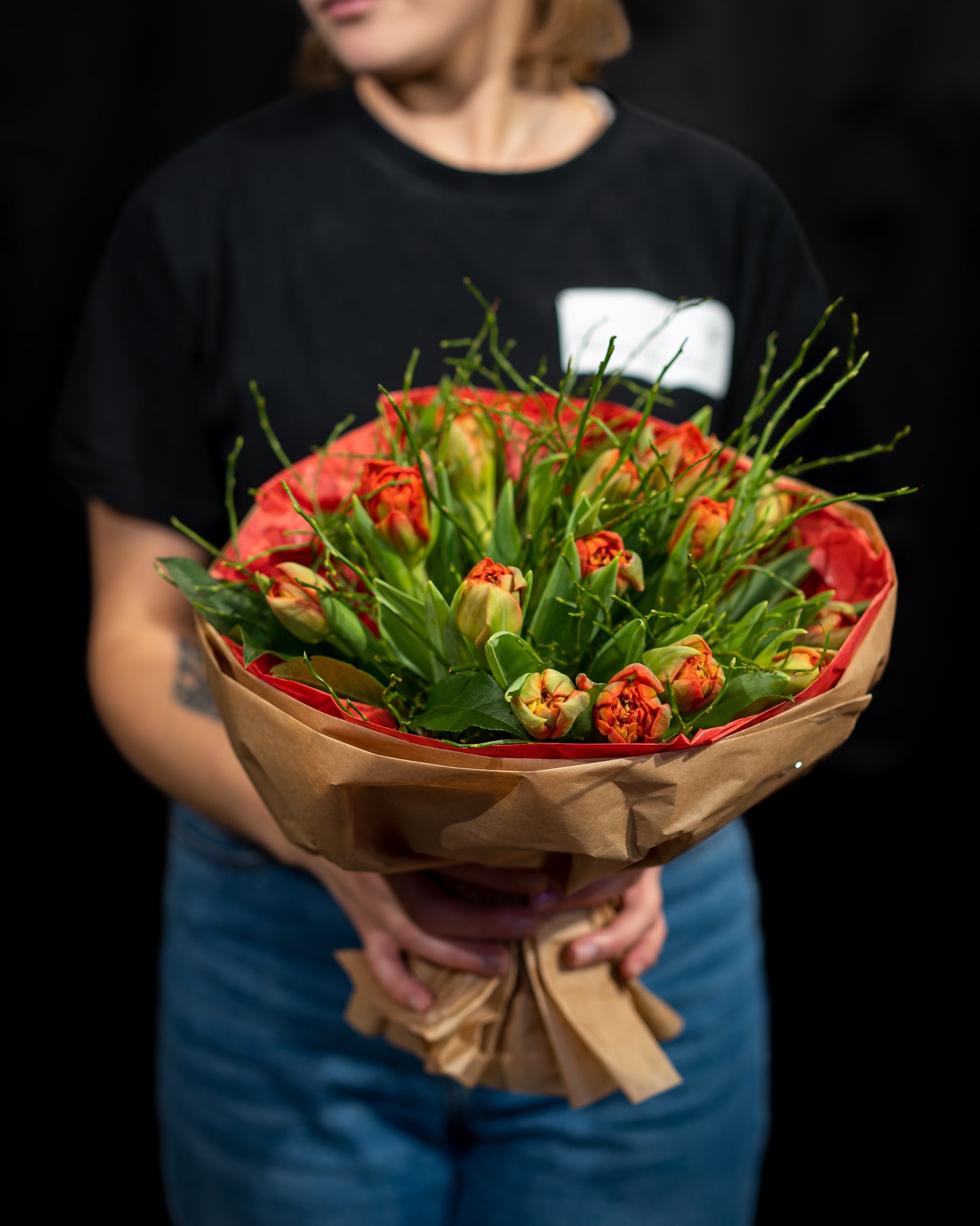 Lyxiga Tulpaner, röd